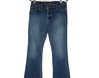 Jean bootcut vintage Abercrombie & Fitch délavage moyen à clous avec poche arrière, taille 8