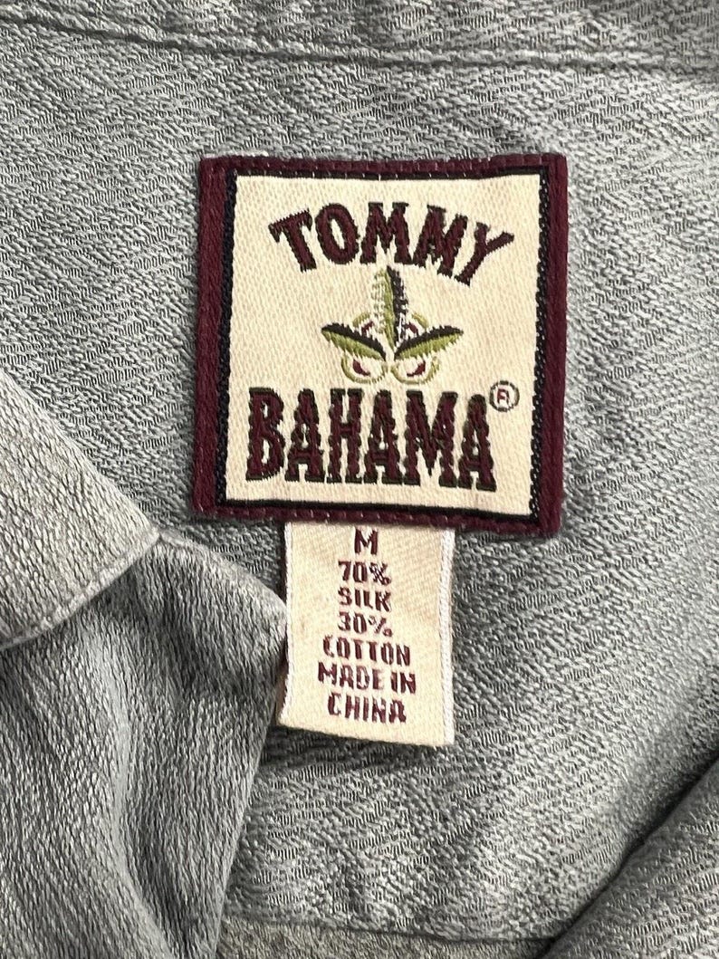 Tommy Bahama Men’s Silk Blend Short Sleeve Button Down Shirt Sage Green Size M image 3