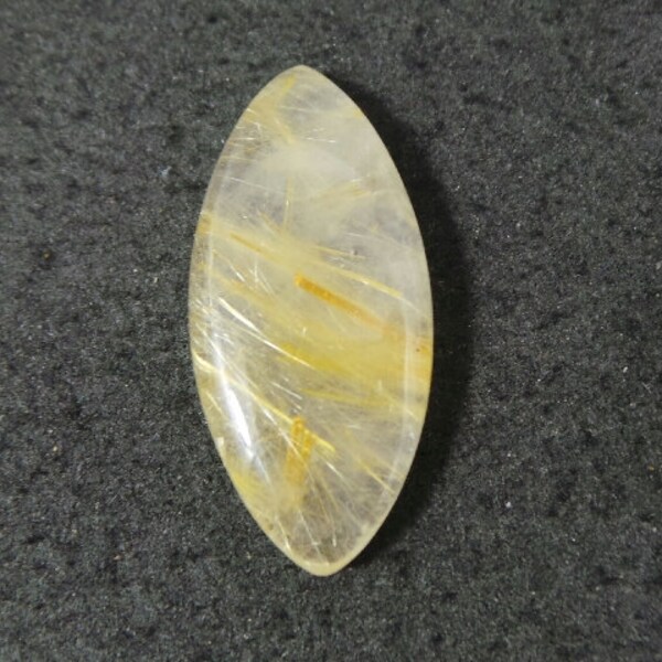 New arrival Top Grade AAAAA-Highest Quality Golden Rutilated Quartz-Nice Clean Marquise Shape Cabochon-15x32X6 mm,wholesale price,wire wrap,