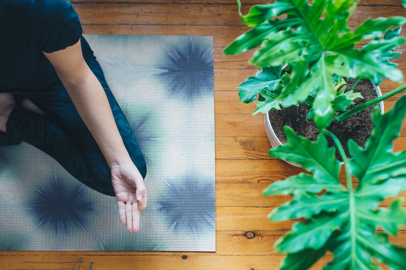 YOGA MAT Tie Dye Print Latexfree Include Strap for Home Etsy