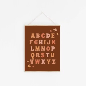 Groovy alphabet printable art - INSTANT DOWNLOAD