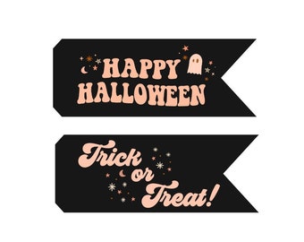 Bandeira de Halloween para impressão - DOWNLOAD INSTANTÂNEO