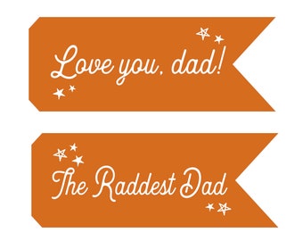 Bandeira do Dia dos Pais para impressão - DOWNLOAD INSTANTÂNEO