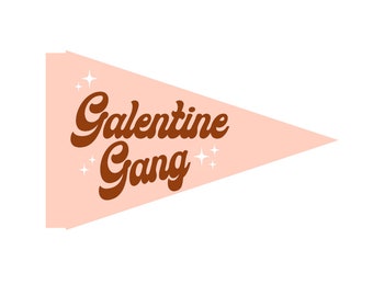 Dia de Galentines / Bandeira do Dia dos Namorados para impressão - DOWNLOAD INSTANTÂNEO