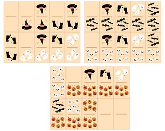 Dominó de Halloween para impressão - Download instantâneo