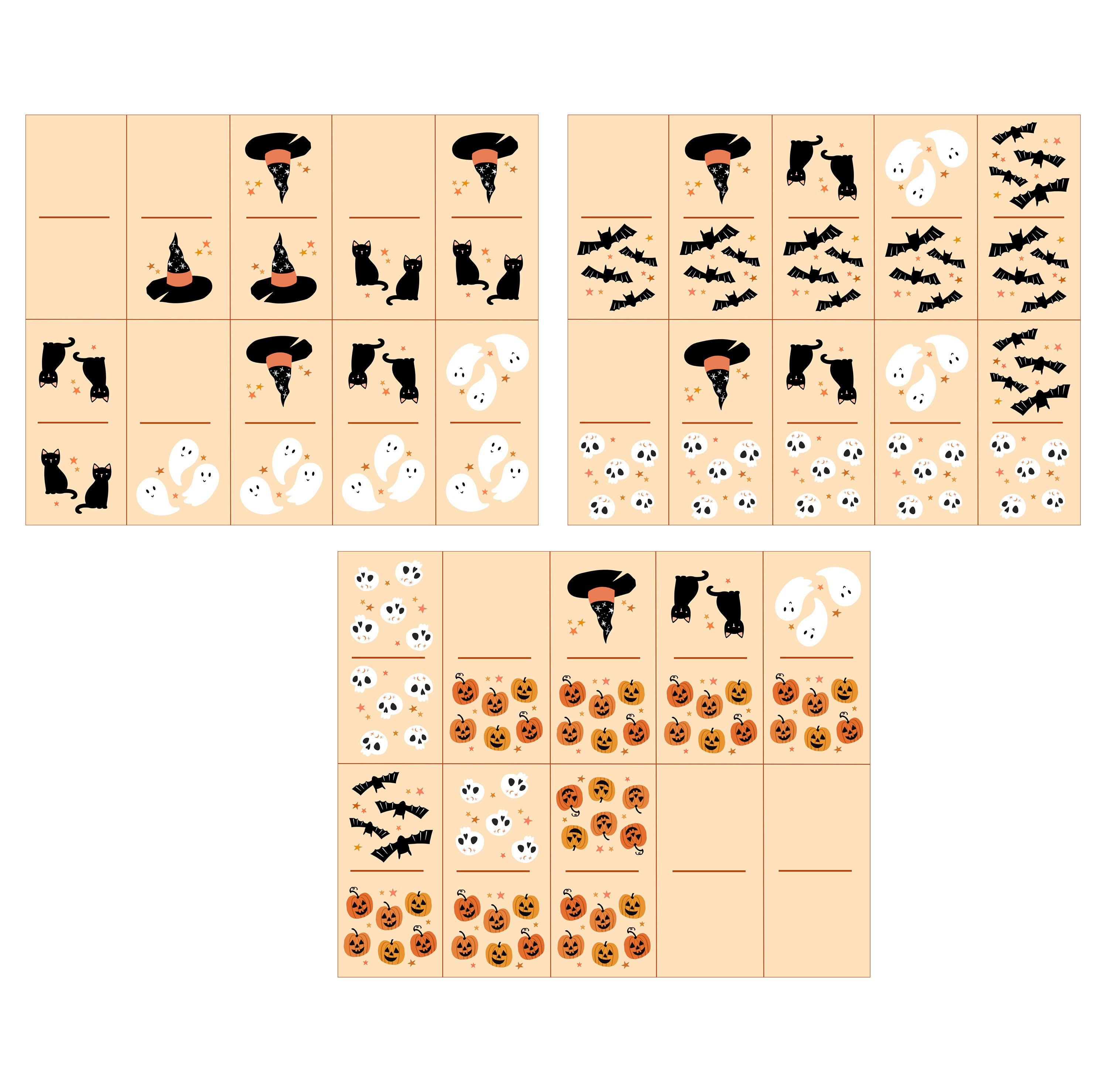 Halloween Dominoes Printable - Instant Download - Etsy