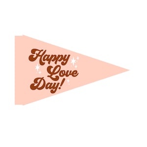 Valentines day flag printable - INSTANT DOWNLOAD