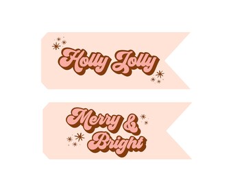 Bandeira de Natal para impressão - DOWNLOAD INSTANTÂNEO