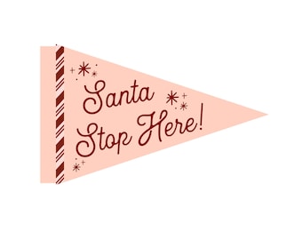 Bandeira de Natal para impressão - DOWNLOAD INSTANTÂNEO