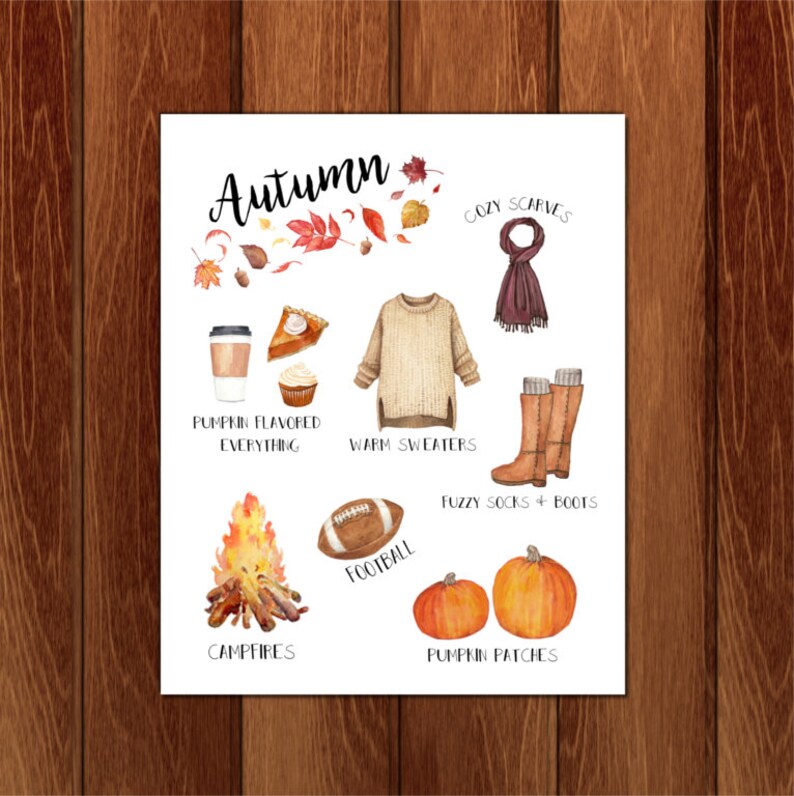 Autumn printable wall art Instant Download