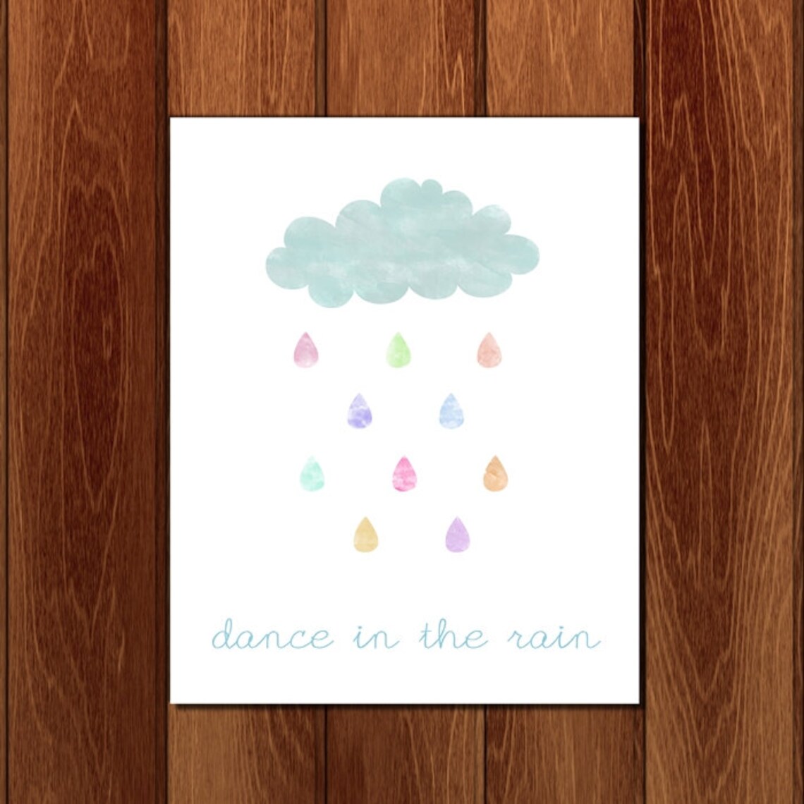 Dance in the Rain Printable Nursery Art Instant Download - Etsy
