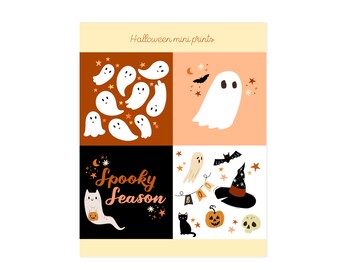 Mini estampas de Halloween para impressão - DOWNLOAD INSTANTÂNEO