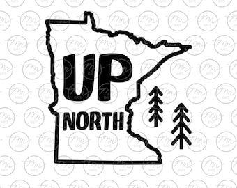 Up North Minnesota svg, Nature svg, Outdoor svg, Nature, svg, png, Treeline, MN, Minnesota, Silhouette, mn svg, Minnesota svg, DXF