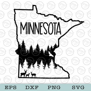 Minnesota svg, Nature svg, Outdoor svg, Nature silhouette, svg, png, Treeline, MN, Minnesota, Minnesota svg, dxf, Antler, Handwritten