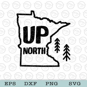 Up North Minnesota svg, Nature svg, Outdoor svg, Nature, svg, png, Treeline, MN, Minnesota, Silhouette, mn svg, Minnesota svg, DXF