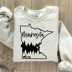 Minnesota SVG | Nature Outdoor SVG | State Forest Silhouette Cut File | Minnesota Camping Clipart | Wildlife Cricut File | Instant Download image 2