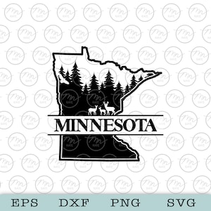 Minnesota State SVG, Natur, Hirsch, Adler, digitaler Download, Silhouette, svg, MN, png, dxf, eps, Minnesota, MN svg