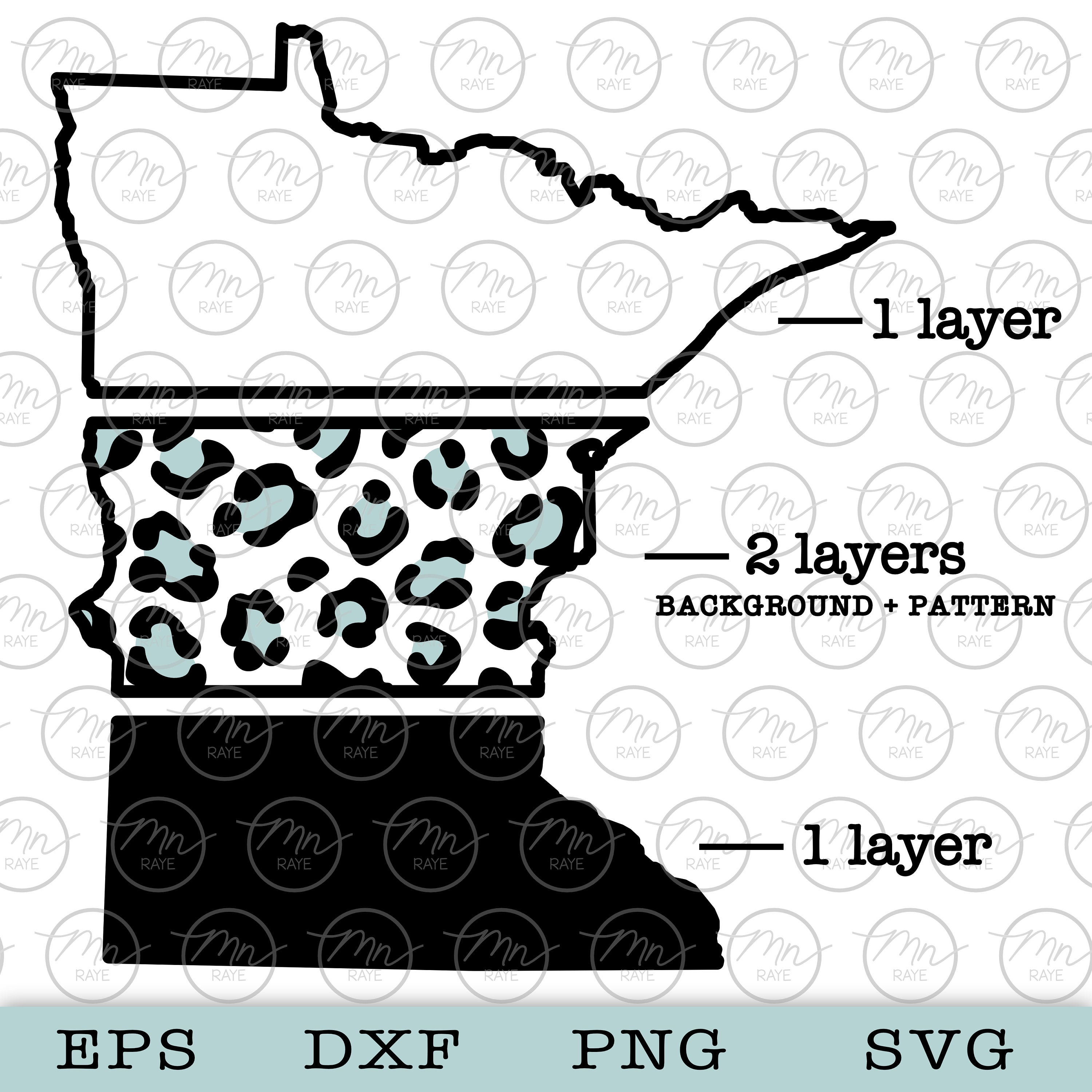 Minnesota Icon Pattern Minnesota Svg, MN Svg, Leopard Svg, Silhouette, Svg, Png, Dxf, MN ...