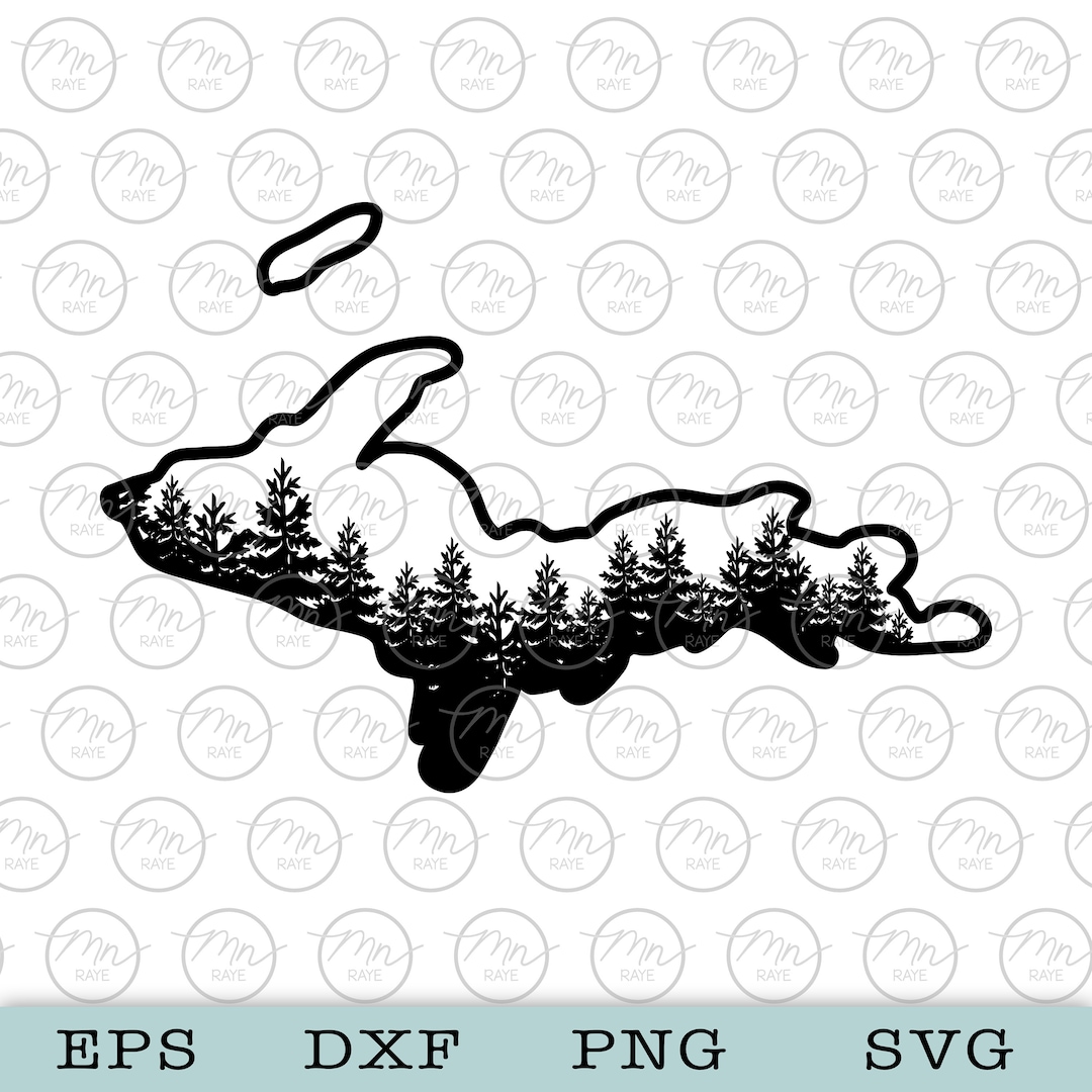 Upper Peninsula of Michigan Pine Tree Svg, Nature Svg, Outdoor Svg ...