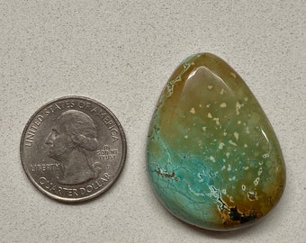 Thick Cut Treasure Mountain Turquoise Cabochon