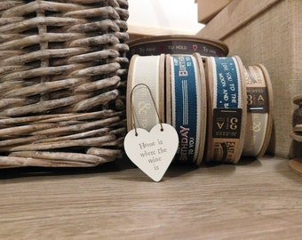 East Of India Mini wooden heart on wire hanger Your Sparkle