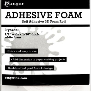 Ranger ink - Schaumstoffrolle, 2 Yards 1,2 cm Breite - weißer Schaumstoff
