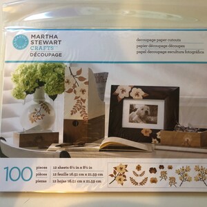 Martha Stewart Découpage - Découpes de papier - Fleurs en grain de bois