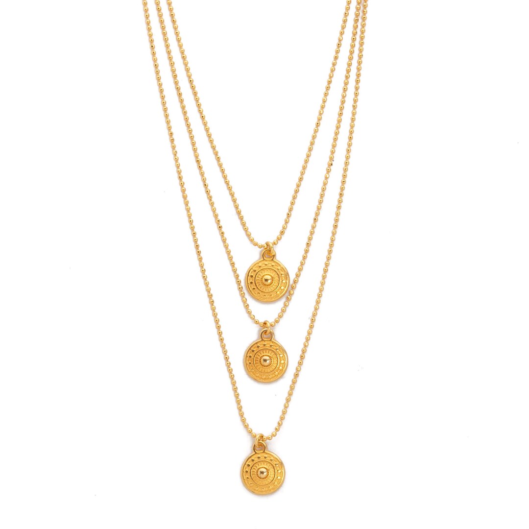 Rockible Sautoir Multi-Couches Bijoux Ethniques Collier Fleur - Collier Suspendu Femme