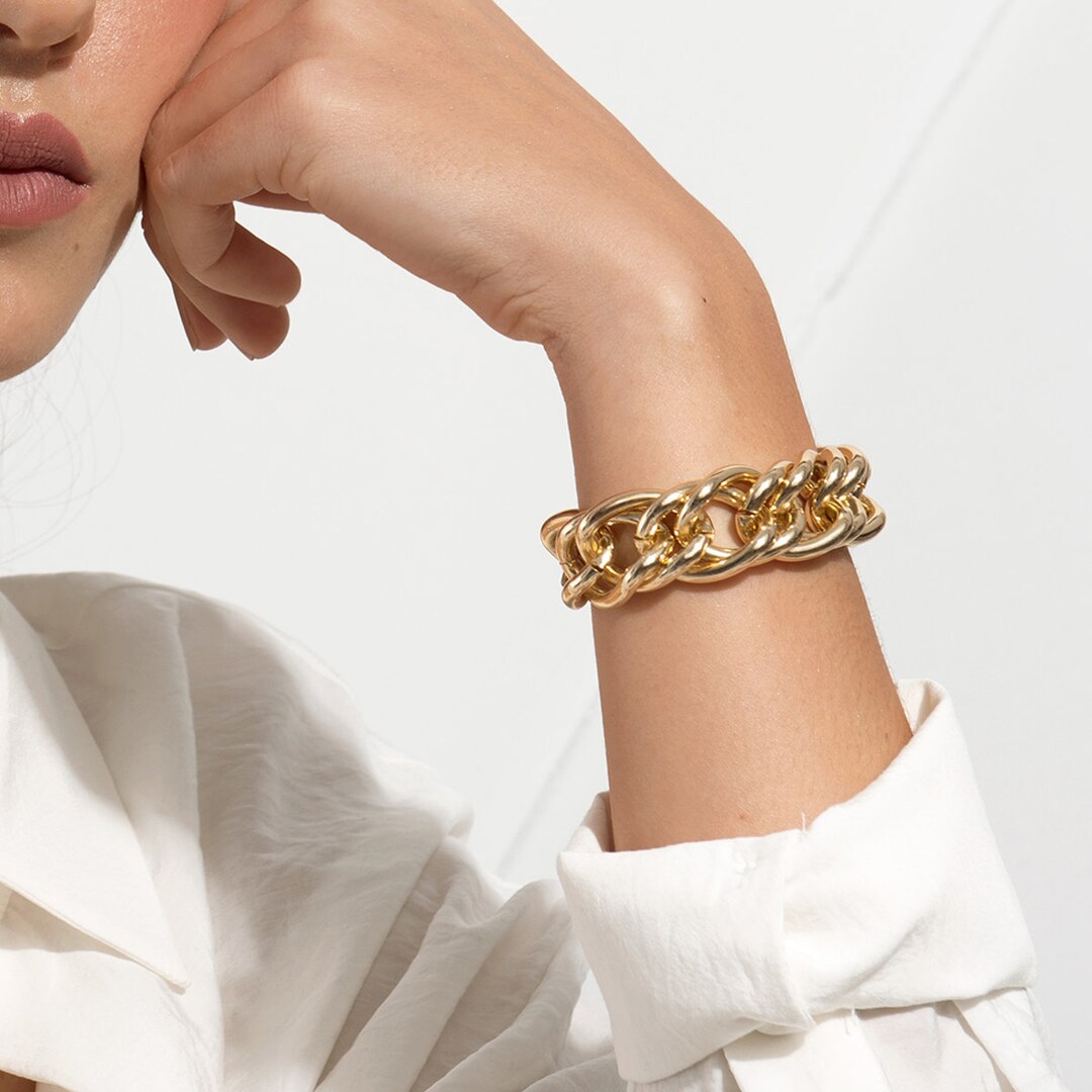 Iole Gold Chain Bracelet - Etsy