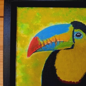 Tableau Toucans 20x20cm sous cadre image 4