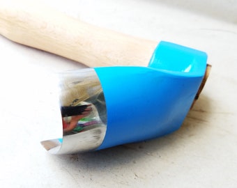Curved bowl adze woodworking sculpting hand adz Outside bevel - Woodcarving tool