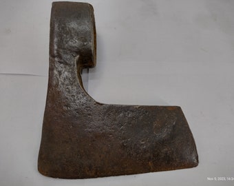 3.14 lbs vintage bearded steel axe head - hand forged - old viking style