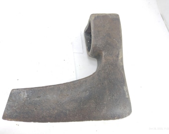 3.39 lbs vintage bearded hand forged steel axe head - old viking axe style