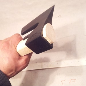 Bearded axe / hatched with metal guard for protection - handled