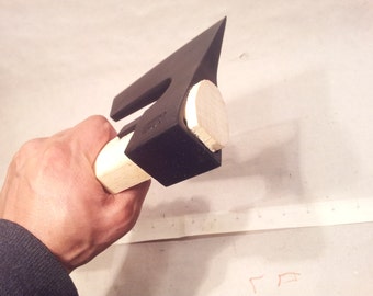 Bearded axe / hatched with metal guard for protection - handled
