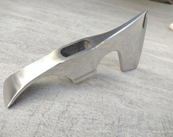 Handmade Stainless Steel Axe Adze Head: Bearded Hatchet, Two-Blade Tool
