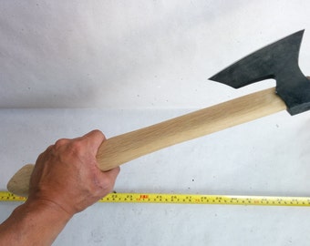 Bearded axe / hatchet with handle Viking type - rare shape!!!