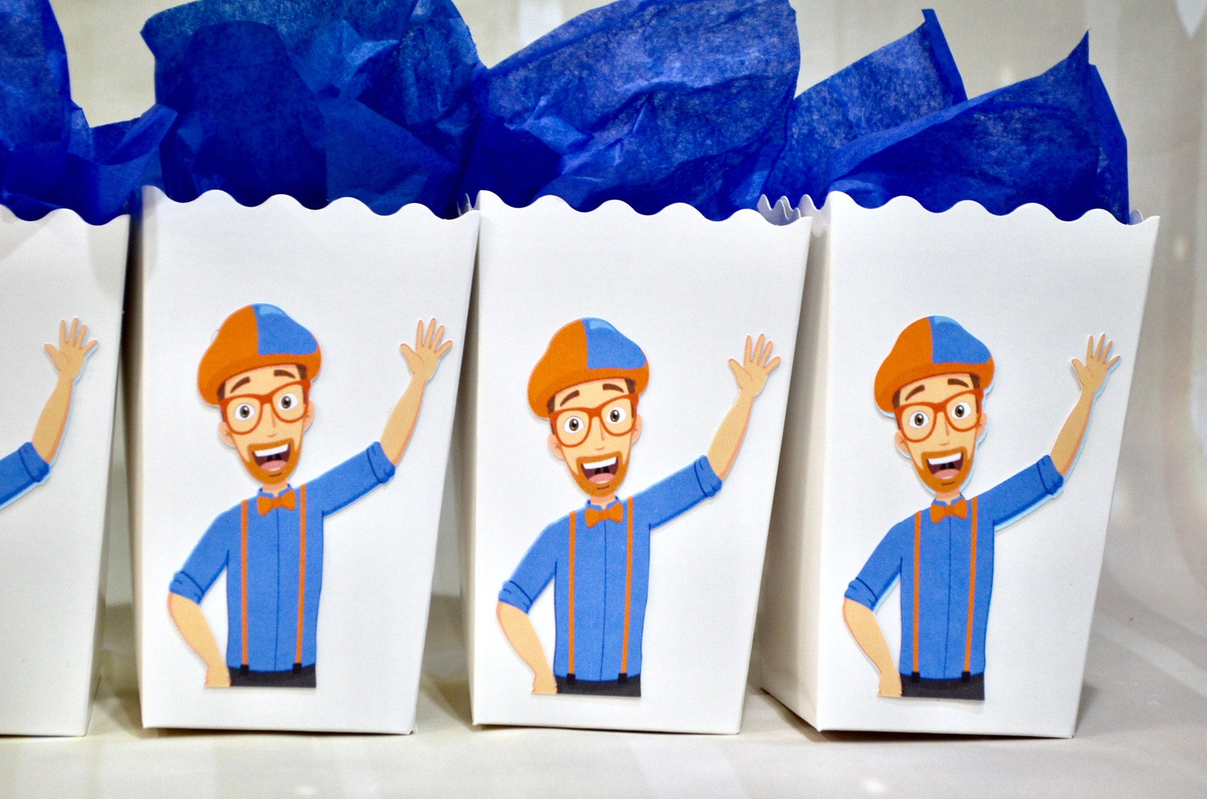 Blippi Birthday Party Treat Favor Boxes Blippi Birthday Etsy