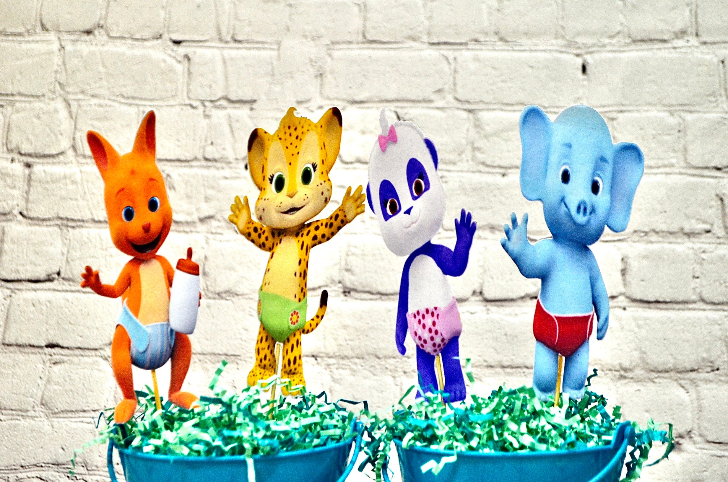 Word Party Birthday Decorations/ Centerpiece Picks SET of 4 Etsy