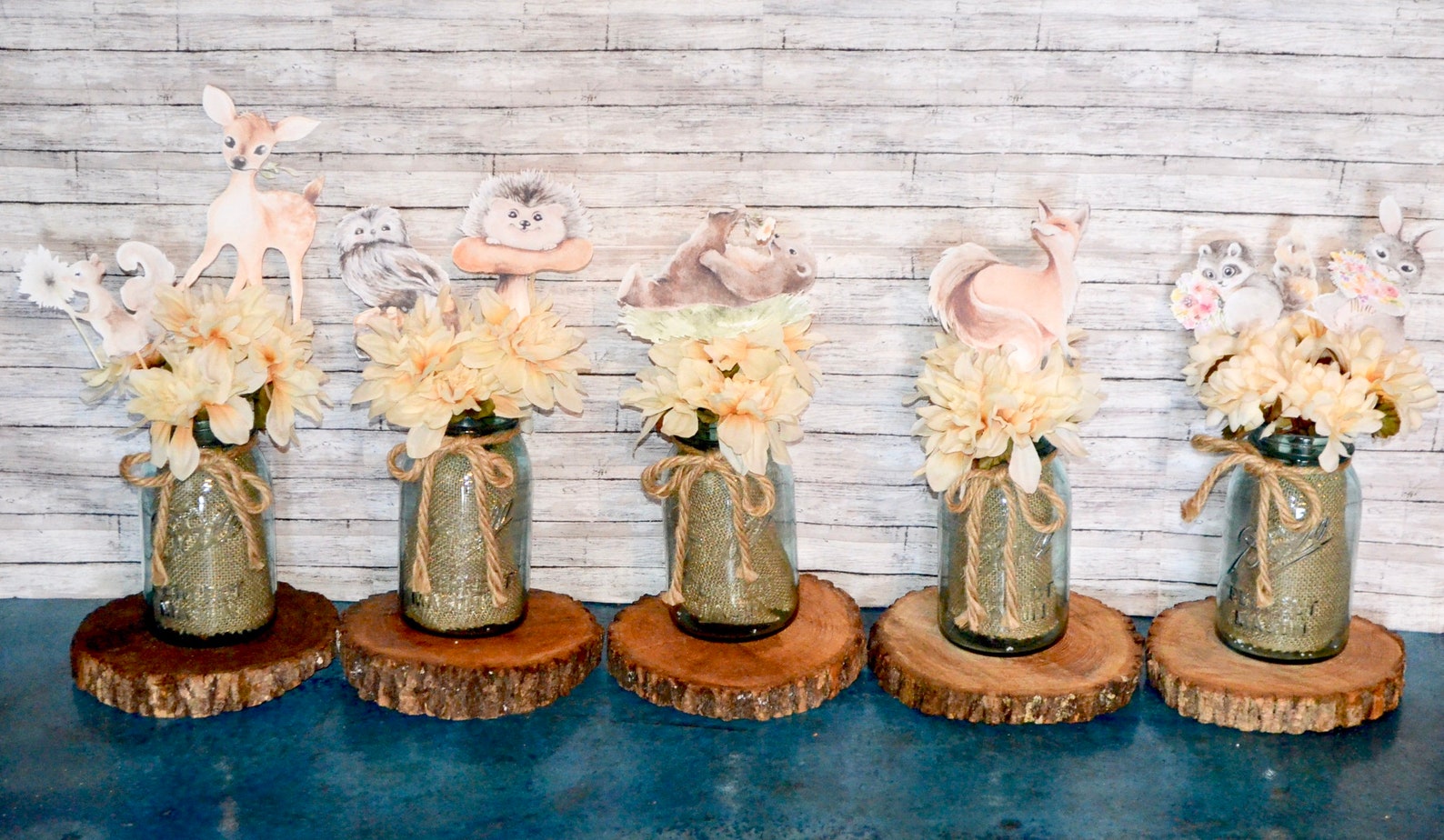 Woodland Baby Shower Decorations/ Centerpiece Picks Woodland Etsy