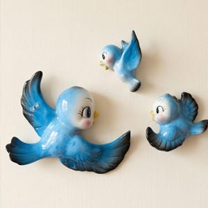 Lefton Bluebird Wall Plaque - Etsy