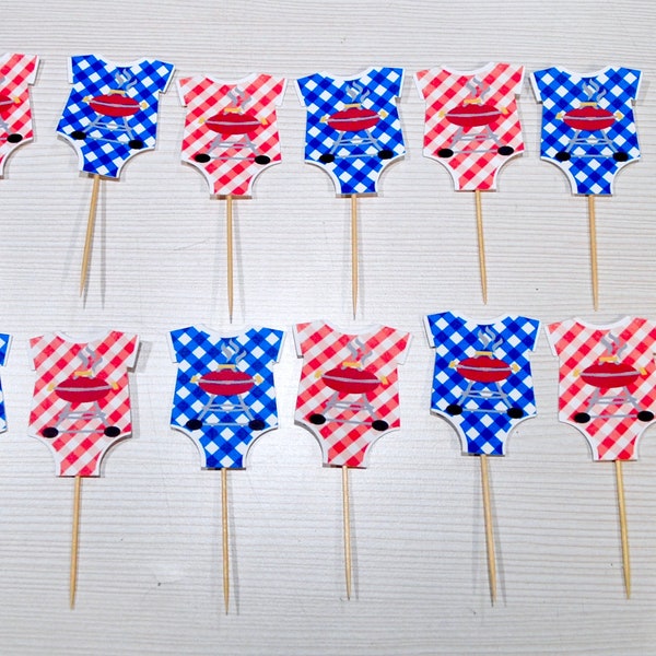 Bbq Baby Shower Cake Topper Etsy