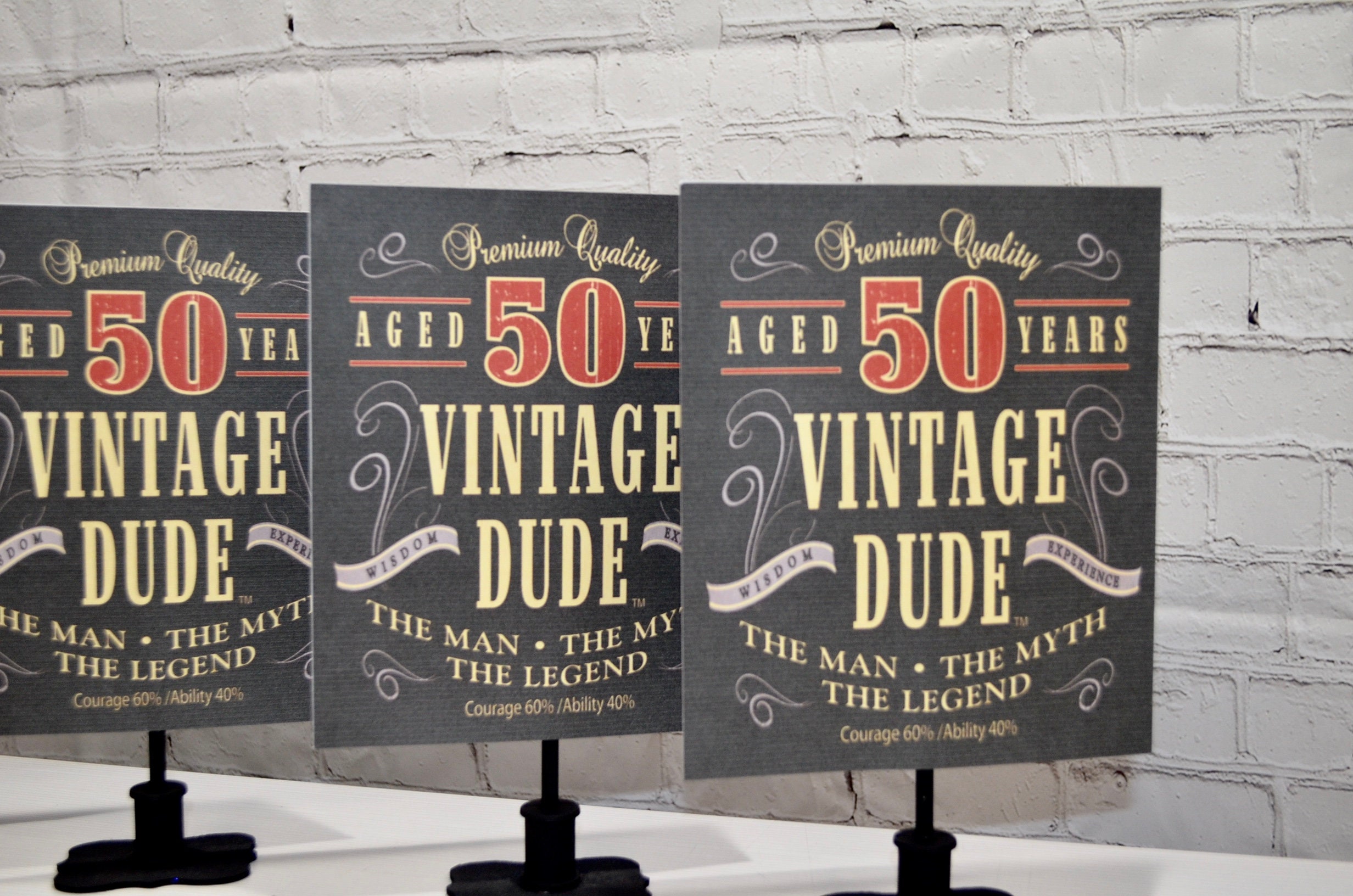 Set of 4 50th Birthday Party Decorations for Men or Man's | Etsy