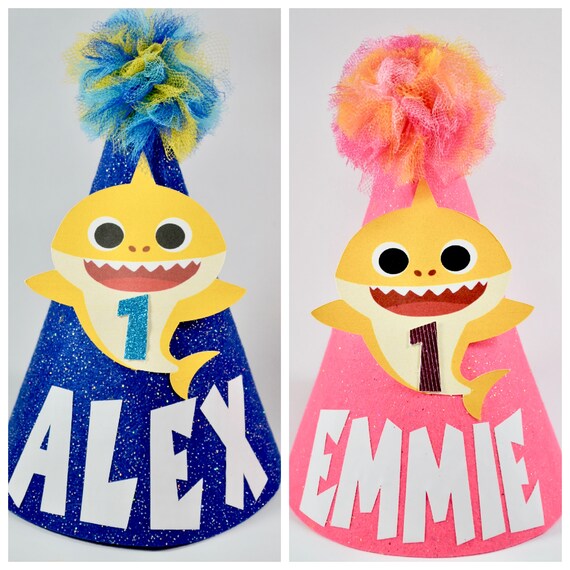 Baby Shark Birthday Hat Baby Shark Photo Prop Baby Shark 1st Etsy