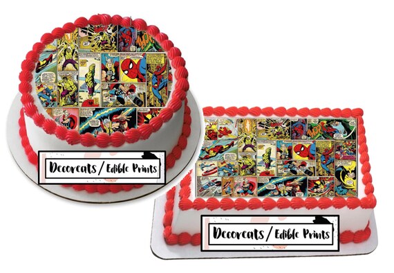 Spiderman Cake Topper Spiderman Cake Strips Spiderman Edible