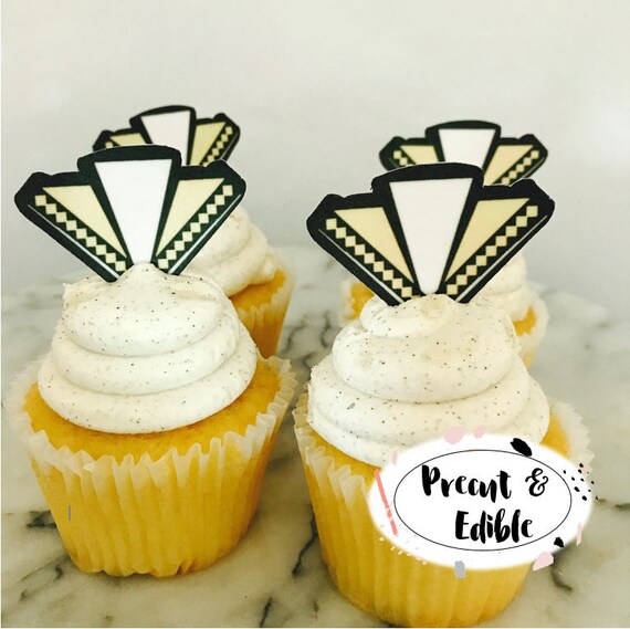 Art Deco Cupcake Topper Great Gatsby cupcake topper Etsy