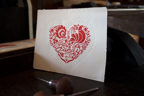 Greeting Card Valentine's Day Family