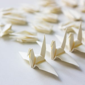 100 gru di carta origami avorio uccello di carta beige gru bianca per matrimonio festa di compleanno matrimonio giapponese regalo di San Valentino