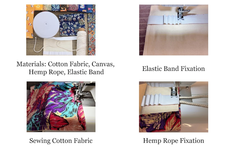 Christmas Gift Pencil Rollup Pouch, Green Cotton Fabric Storage Pens