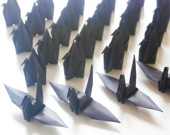 100 negro / blanco origami papel grúas papel pájaro grúa para boda cumpleaños fiesta japonesa boda San valentía regalo